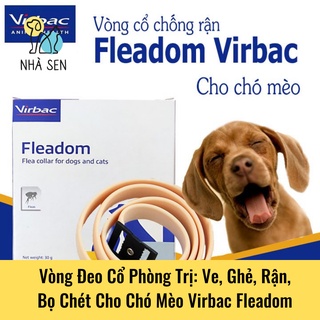 Vòng Đeo Cổ Phòng Trị: Ve, Ghẻ, Rận, Bọ Chét Cho Chó Mèo Virbac Fleadom