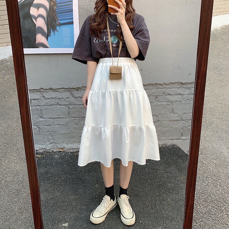 Chân váy dài xếp ly, Váy vintage tiểu thư dáng dài voan 2 lớp | BigBuy360 - bigbuy360.vn