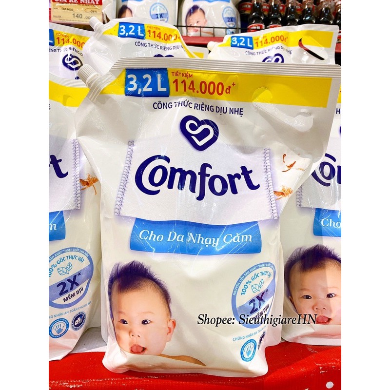 Nước xả vải Comfort Cho Da Nhạy Cảm 3.2L 3,2L