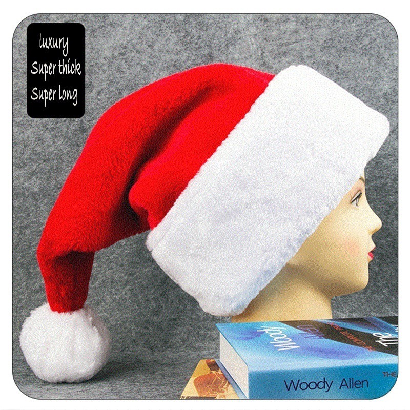 Mũ ông già Noel dày bằng lông