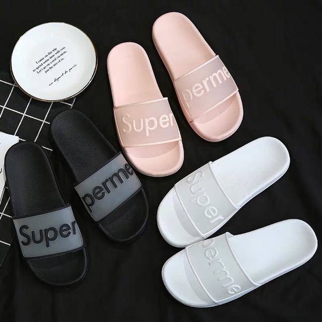 Dép nhựa cao su dẻo quai ngang supreme (hàng loại 1)