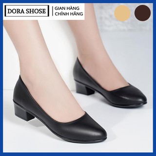 Giày cao gót nữ doracg05 đế 4cm - hàng vnxk - vina giày việt