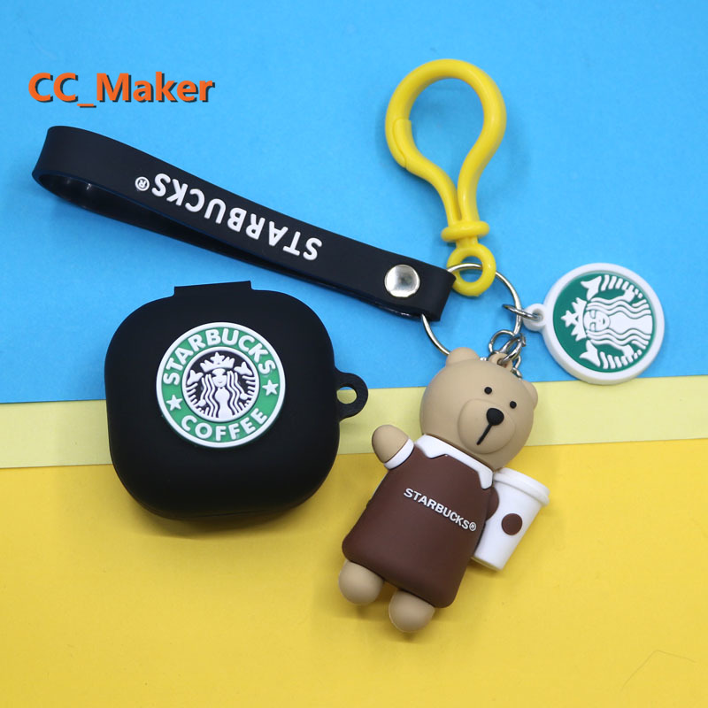 Vỏ hộp đựng tai nghe Samsung Galaxy Buds Live in hình Starbucks hợp thời trang