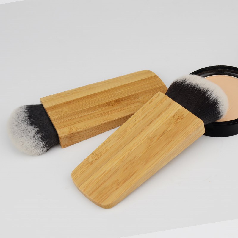 1pc High Quality Bamboo Flat Powder Brush Contour Blush Makeup Brush T Brush