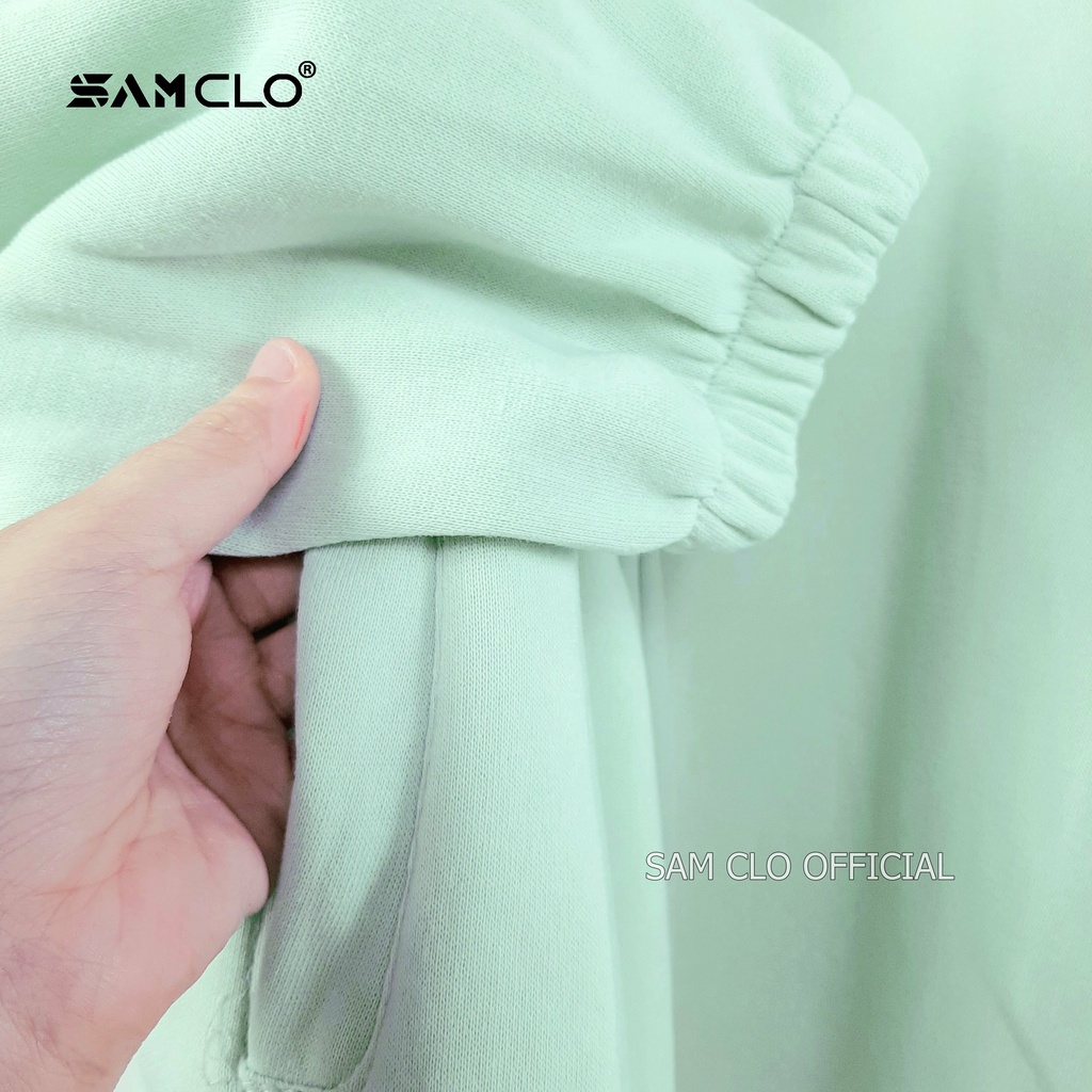 ÁO KHOÁC NỈ SAM CLO nữ freesize hoodie có khóa kéo tay dài thu đông dáng unisex in hình MẶT CẬU BÉ CƯỜI