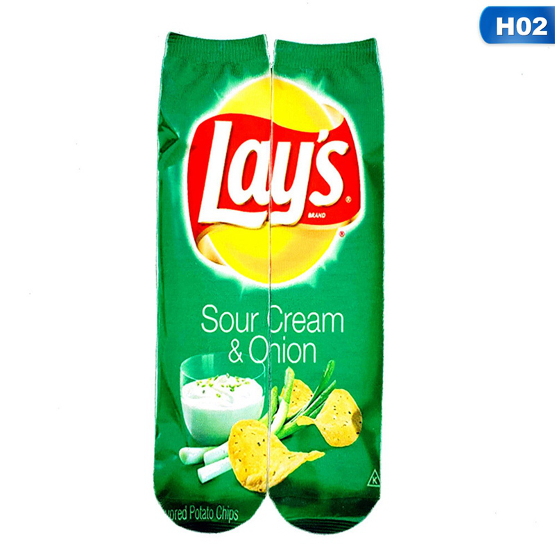 1 Đôi Tất Chân Cotton In Hình Ngộ Nghĩnh Cho Nam Nữ