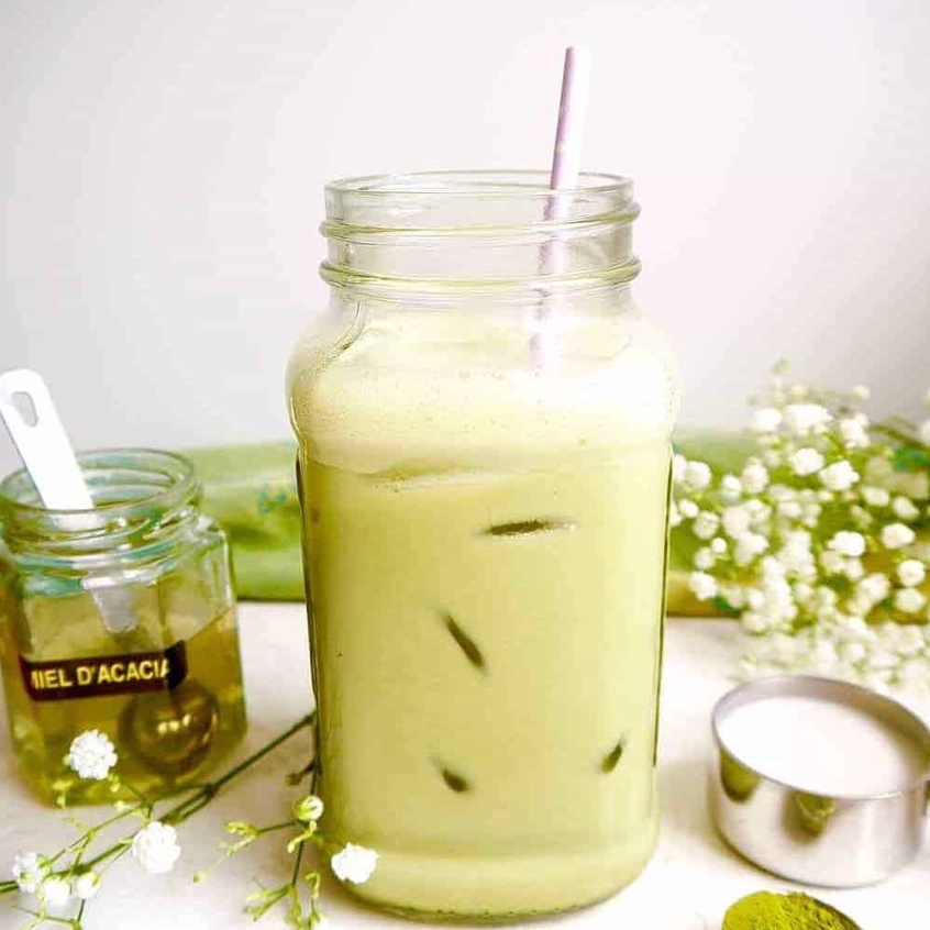 Trà xanh Nhật Bản với lá sakura và matcha Kanes dạng túi lọc tam giác