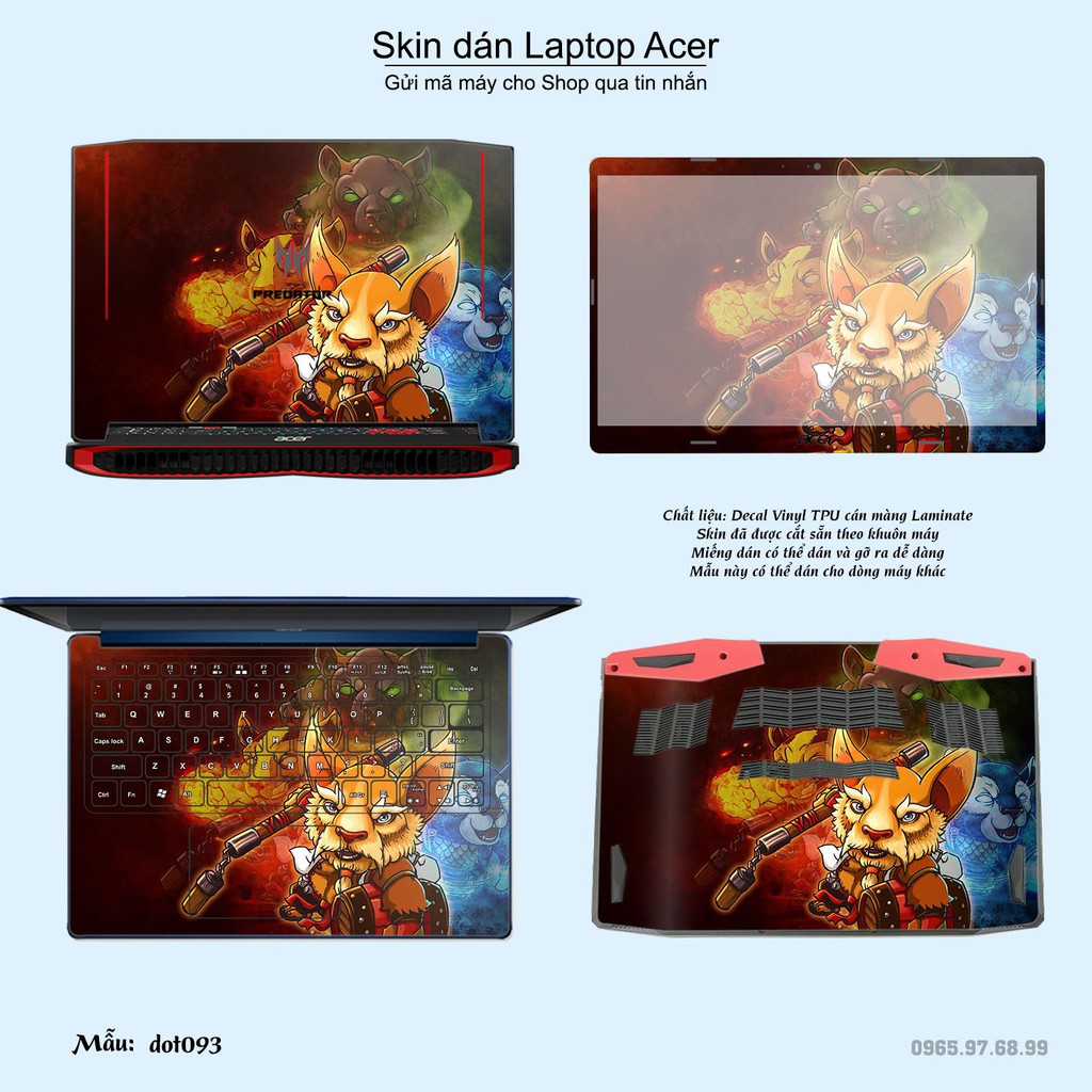 Skin dán Laptop Acer in hình Dota 2 _nhiều mẫu 16 (inbox mã máy cho Shop)