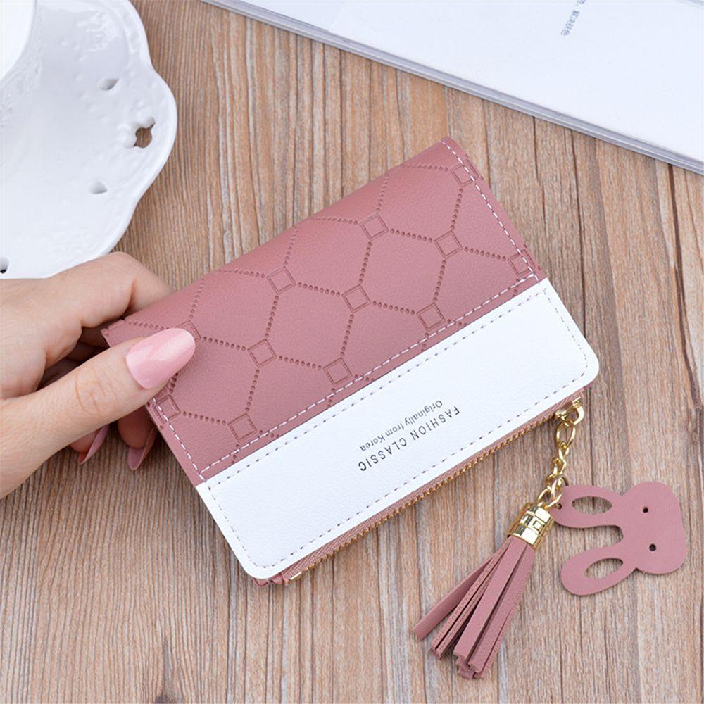 BEAUTY Ví Da Ngắn Có Khoá Kéo