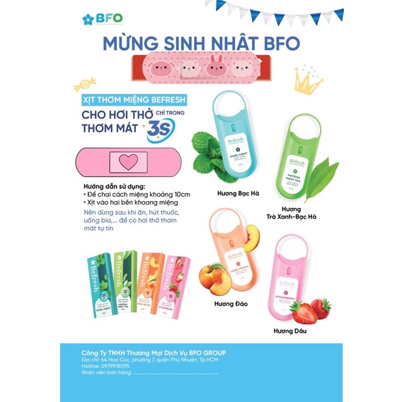 Xịt thơm miệng Befresh