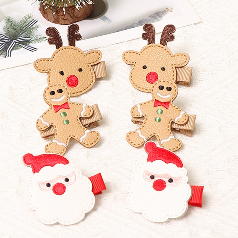 Kẹp Tóc Hình Ông Già Noel Đính Kim Sa Lấp Lánh Dễ Thương