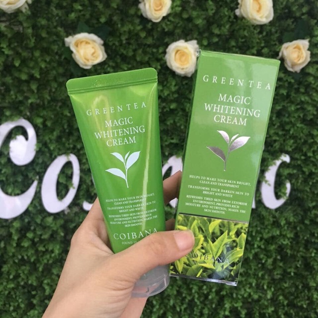 Kem dưỡng trắng trà xanh Coibana Green Tea Magic