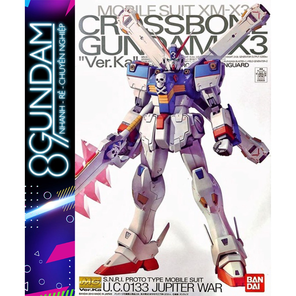 Mô Hình Lắp Ráp Gundam MG Crossbone X3 ver.Ka (tặng kèm decal nước)
