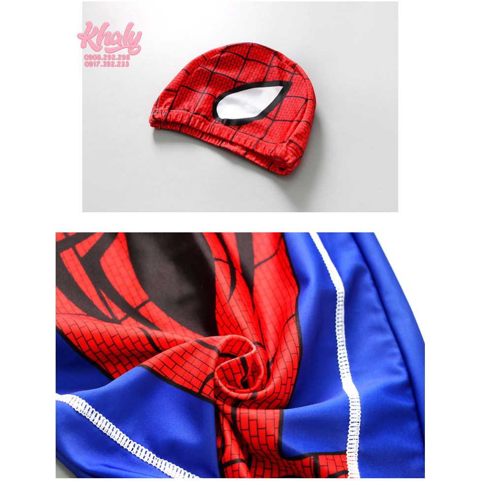 Đồ bơi , đồ lặn liền thân trẻ em tặng kèm nón bơi hình logo người nhện Spiderman cho bé trai còn đủ 4 size 81NDBSPMXDO