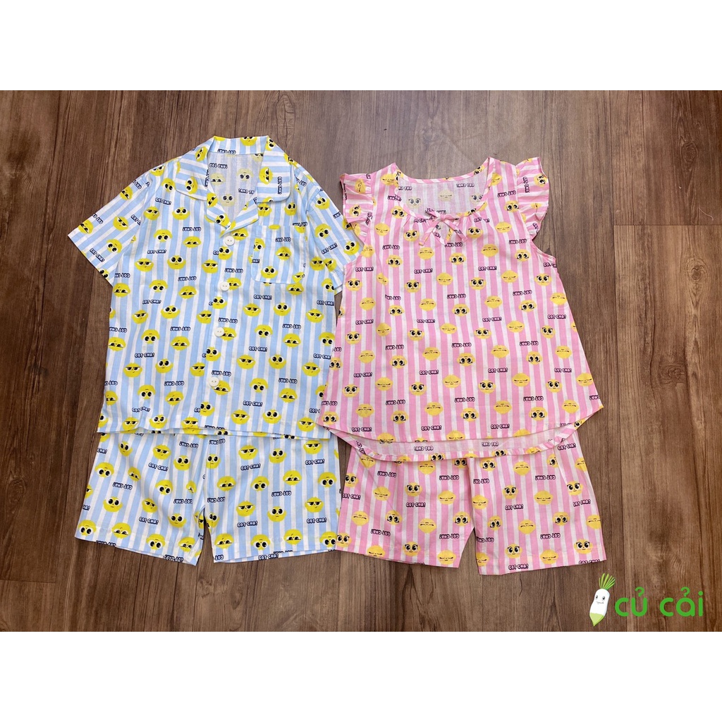 Bộ Pyjama GOT CHA Bé trai, Bé gái kẻ sọc hình mặt cười BH34