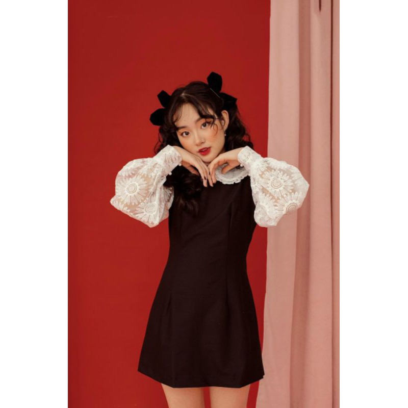 Đầm suông doll phối xô thêu✨