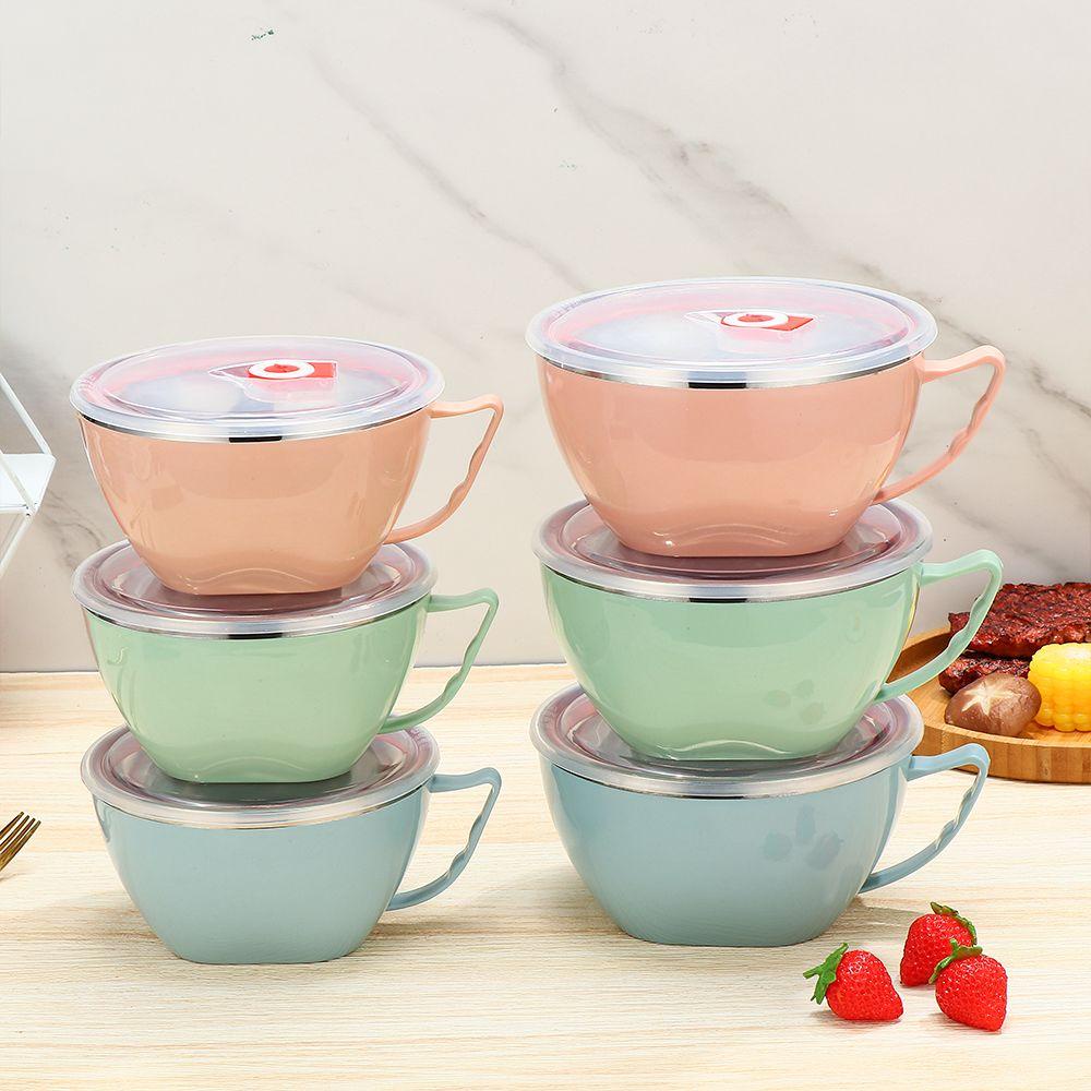 Bát Ăn Mì Bằng Thép Không Gỉ Đa Năng Phong Cách Hàn Quốc