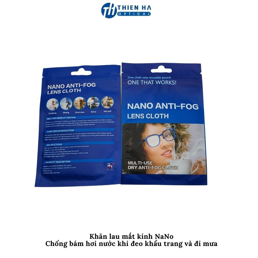 Khăn lau mắt kính Nano công nghệ Nhật Bản,chống bám hơi nước khi đeo khẩu trang nhỏ gọn của kính mắt thiên hà