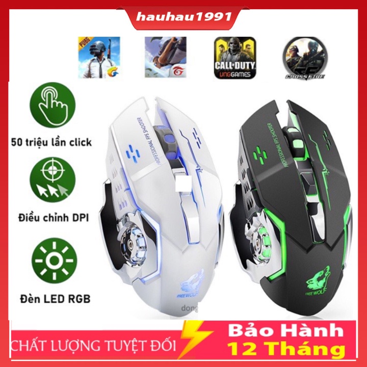 Chuột Gaming Không Dây G28 Dành Cho Game Thủ Click Không Gây Tiếng Ồn Có Đèn LED Chơi Game Cực Đã Bảo Hành 12 Tháng