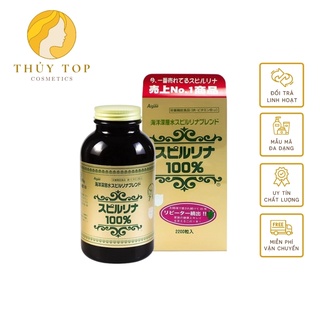 Tảo Xoắn Spirulina 2200 Viên Tem Đỏ Nhật Bản Thải Độc Cho Cơ Thể, Thanh Lọc Cơ Thể Giúp Ăn Ngủ Ngon