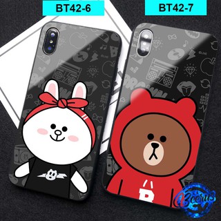 [FREESHIP từ 50K] [ iPhone ] Ốp Lưng Kính Cặp Đôi Gấu Brown & Thỏ Cony Siêu Cute - Kính chống xước, chất dày đẹp