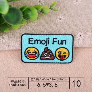 Sticker ủi thêu hình emoji dễ thương