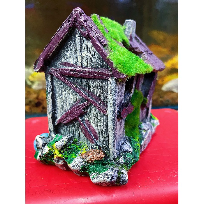 CẢNH NHÀ PHỦ RÊU TRANG TRÍ HỒ CÁ NON BỘ 14X10X12CM
