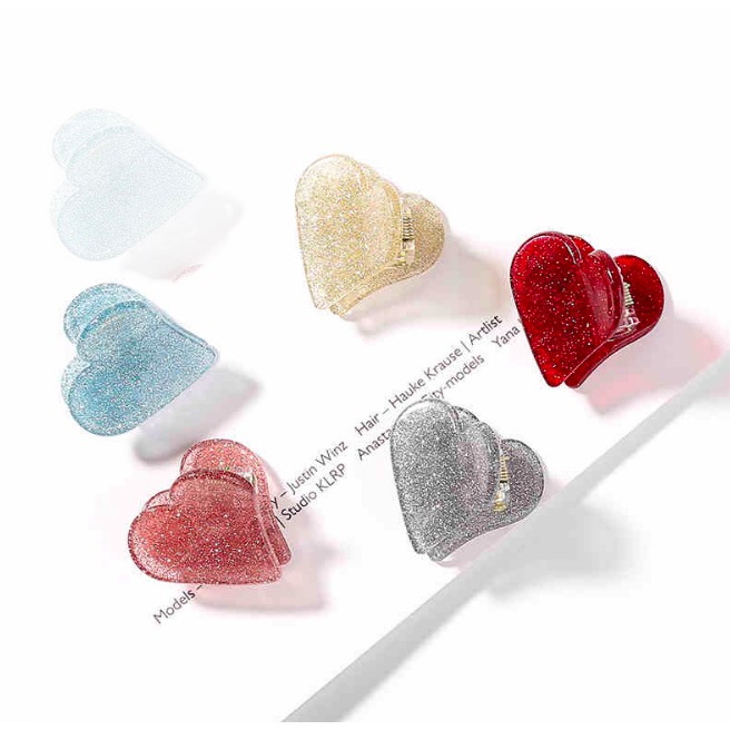 Kẹp Tóc Hình Trái Tim Nhiều Màu Tùy Chọn Xinh Xắn Phong Cách Hàn Quốc Cho Nữ