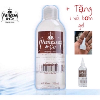 Gel Bôi Trơn Nhật Bản Trong Suốt Vanessa & Co 200ml tặng kèm vòi bơm gel tiện dụng
