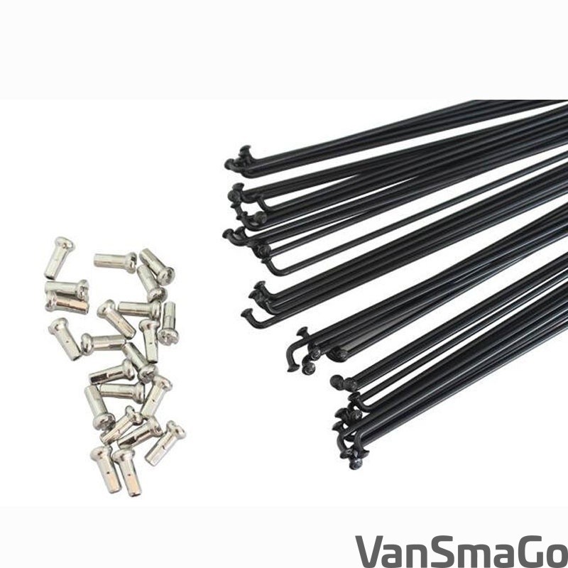 36 Nan Hoa Xe Đạp Bằng Thép Màu Đen 14G/14K 170mm-350mm