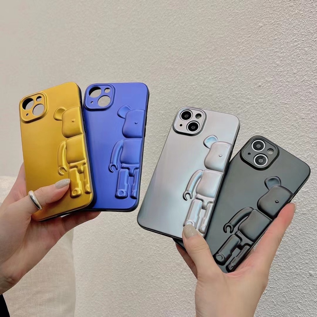 Ốp điện thoại mềm chống sốc hình gấu Kaws thích hợp cho iPhone 13Pro Max 13Pro 12Pro Max 11Pro Max 7 8Plus X XR Xs Max