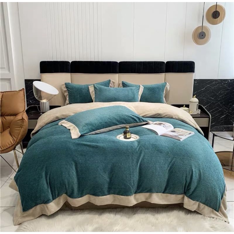 Bộ chăn ga gối nỉ mịn Roma cao cấp SHOP VŨ THỊ THƠM