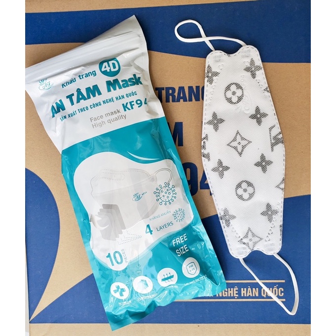 ✅ Thùng 300 cái khẩu trang y tế 4D , kf94 An Tâm