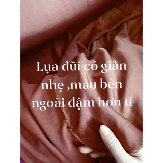 LỤA ĐŨI NÂU MAY ÁO DÀI,ĐẦM,BỘ