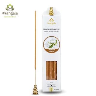 NHANG Tinh dầu HOA LÀI TẶNG Hồ Lô Đốt Mangala 50 cây Nhang Thiền, Làm Thơm Phòng Nguyên Liệu Thiên Nhiên