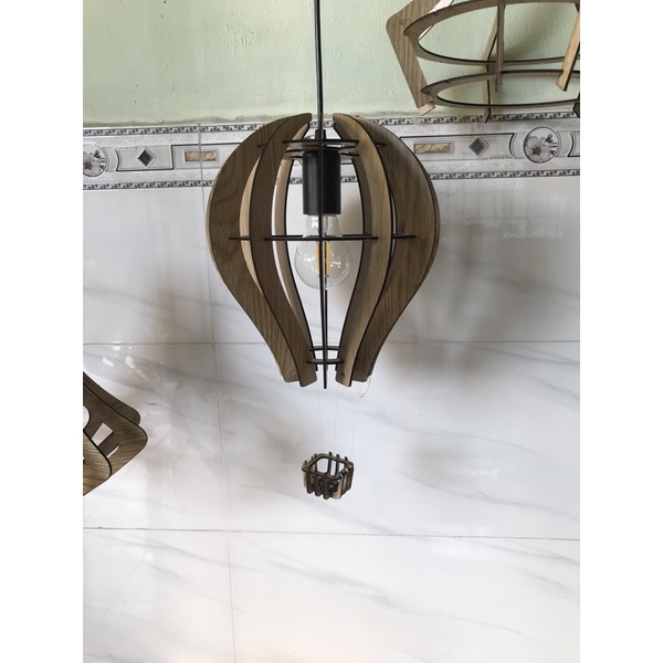 Đèn gỗ thả trần