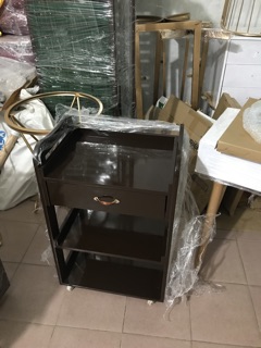 Kệ spa , xe đẩy gỗ 3 tầng spa