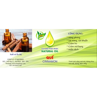 Tinh dầu quế nhập khẩu Ấn độ 10ml