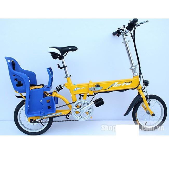 Ghế cho bé ngồi xe đạp cho bé và xe đạp điện hãng HOWAWA, Yên ngồi xe đạp trẻ em lắp phía sau nhựa dẻo có dây đai antoàn
