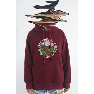 Áo khoác hoodie unisex xẻ tà in hình Great Outdoors Series - Hiking