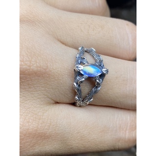 nhẫn bạc 950 moonstone!