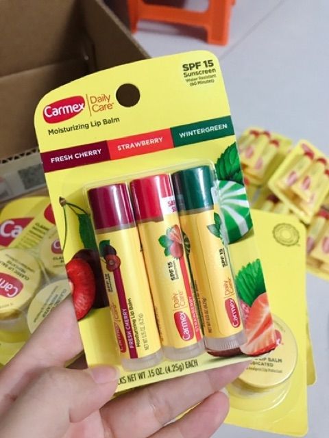 [BILL US] Son dưỡng môi Carmex chuẩn nội địa Mỹ các mùi