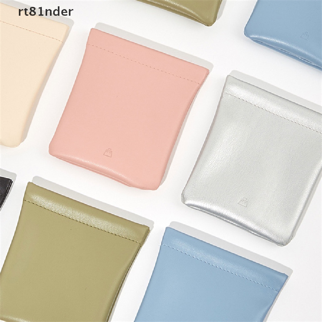 Rt Túi Da Đựng Trang Sức Chìa Khóa Tai Nghe Tiền Xu Đóng Kín Tự Động