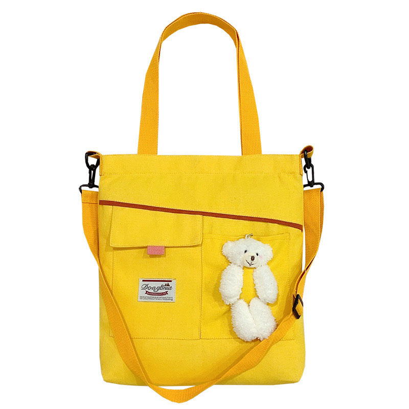 Túi vải canvas đeo chéo phong cách Hàn Quốc thời trang đơn giản dành cho nữ