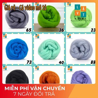 [Sale] [Handmade - Giá Sĩ] LEN CHỌC - LEN THÔ - Needle Felting để làm thú đồ chơi.