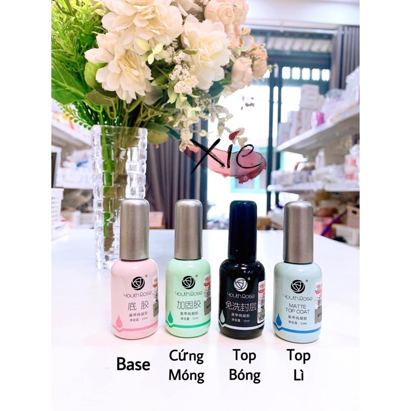 SƠN BASE / TOP BÓNG / TOP LÌ / CỨNG MÓNG HOA HỒNG -XIE dụng cụ mi&amp;nail