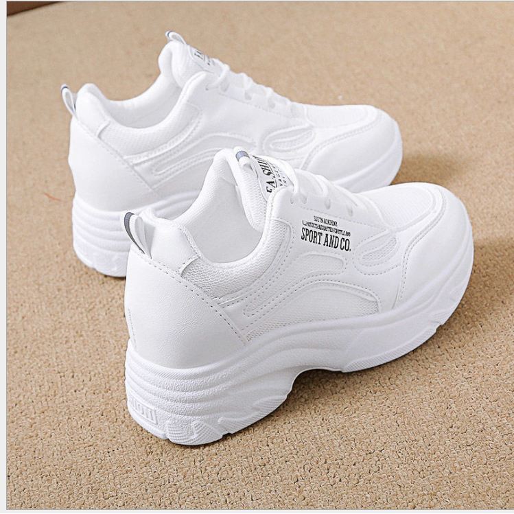 Giầy Thể Thao Đế Độn Viền Phản Quang 7cm