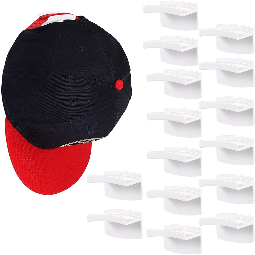 Bộ 10 Giá Đỡ Mũ Lưỡi Trai Dán Tường Không Cần Khoan Lỗ Thiết Kế Tối Giản Sắp Xếp Gọn Gàng Cửa