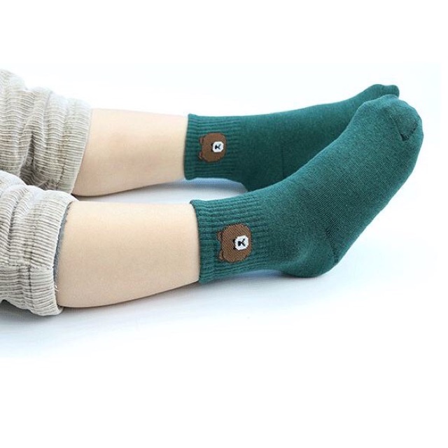 Tất Hình Gấu Cho Bé, Hàng Đẹp Loại 1, Siêu Ấm, Đáng Yêu, Dế Thương