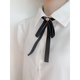 Áo sơ mi cổ nơ xinh xắn